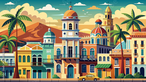 The Old Havana Historic Centre in Cuba radiates colonial charm with colorful facades, baroque churches, and lively plazas, where history mingles with vibrant music and timeless Caribbean atmosphere.