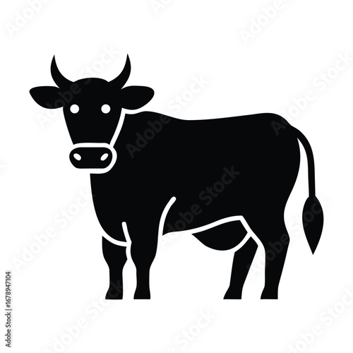 Cow silhouette vector illustration 