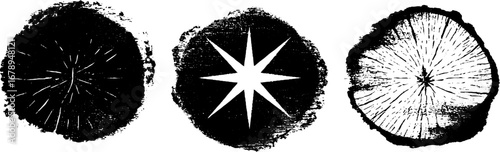 Black and white stencil set of sigil designs for artistic inspiration
