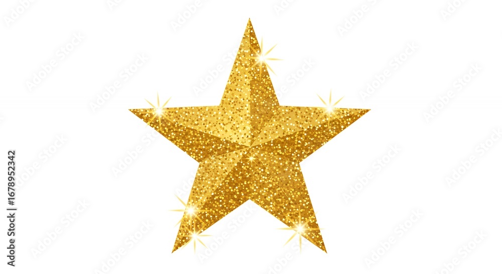 Obraz premium Gold glittering star graphic design element