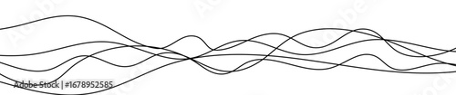 Thin curved wavy lines