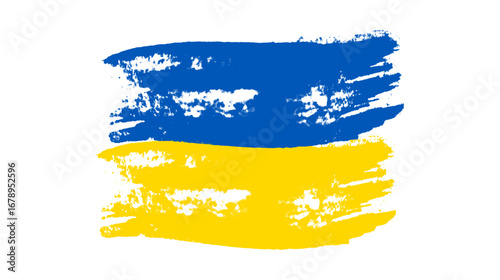 Ukrainian national flag in grunge style
