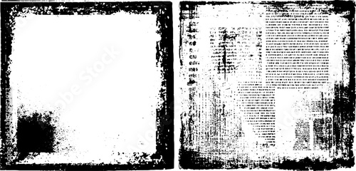 Black and white torn stencil collection for urban design and art projects