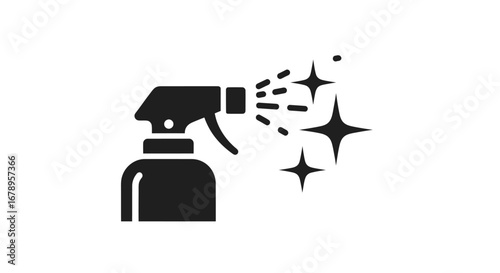 Spray Bottle Cleaning Icon.