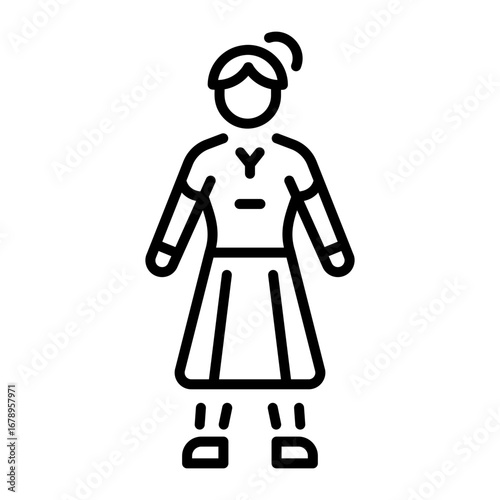 A linear style icon representing egypt lady