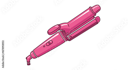 Pink Automatic Hair Curler for Styling.