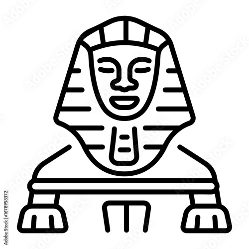 An outline style icon depicting sphinx