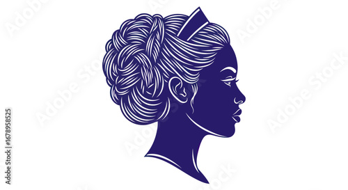 Elegant Woman Profile Portrait.
