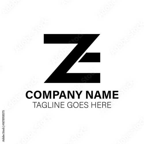ZE Logo Design Modern Monogram Initial Letter for Business Branding