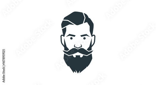 Man with a Beard and Short Hair.