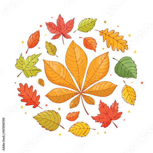 autumn leaves vector