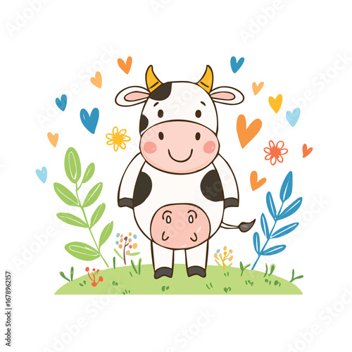 funny cow cartoon