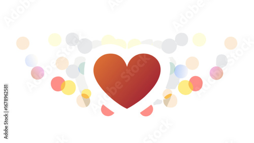 Heart vector graphic design with bokeh background for valentine's day love and romance concept