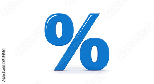 Blue Percentage Symbol Graphic.