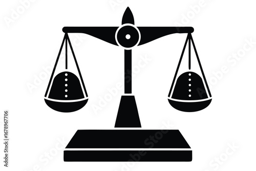 digital scale silhouette vector art icon