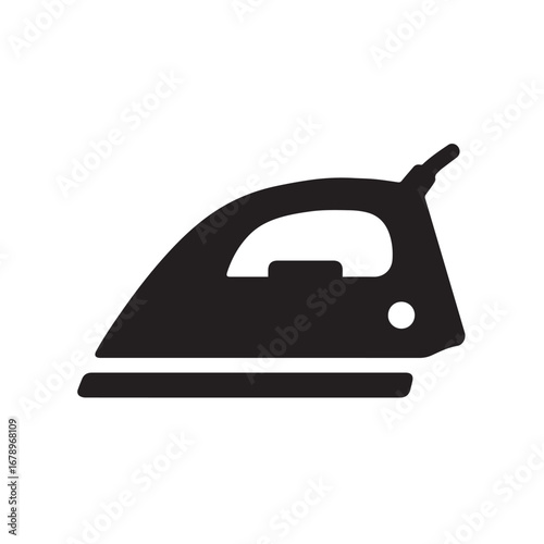 Iron silhouette black and white vector icon