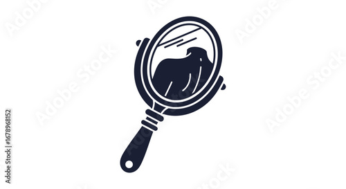 Person Reflecting in Mirror: A Study of Self and Identity.