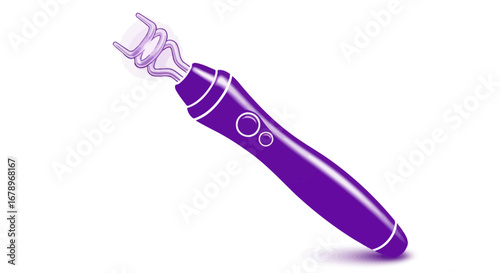 Purple Handheld Device Focus on Modern Technology.