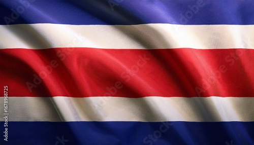 costa rica flag waving background