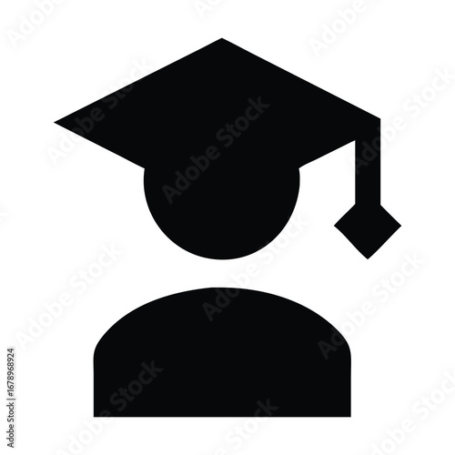 Graduation cap symbol of education illustration design