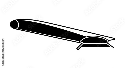 Sleek Black Rubber Seal Profile for Industrial Applications.
