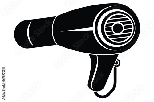 hair dryer silhouette vector art icon