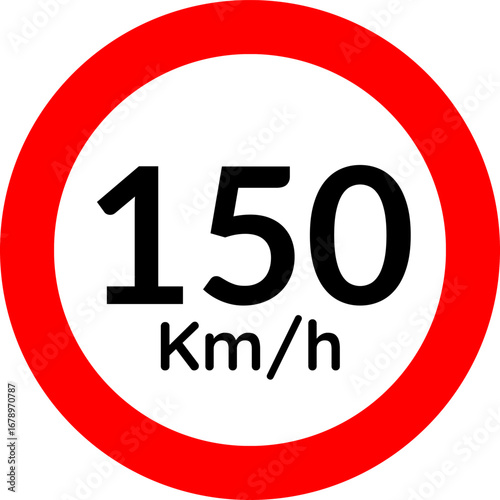 Speed Limit 150 Sign