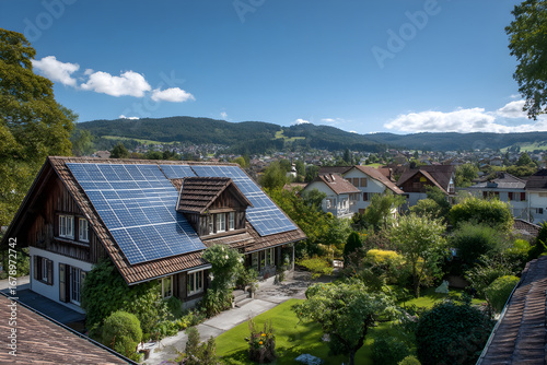 Wallpaper Mural Green hillside home with solar panels in Black Forest Germany Torontodigital.ca