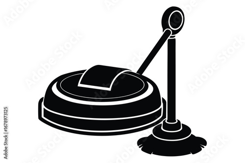 robot vacuum mop silhouette vector art icon