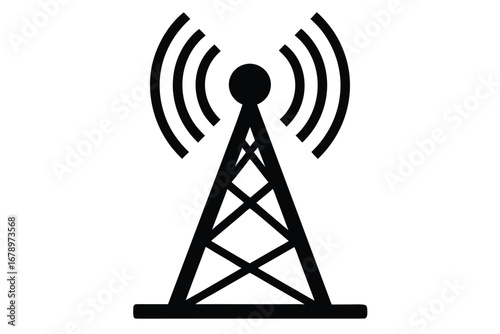 signal booster silhouette vector art icon