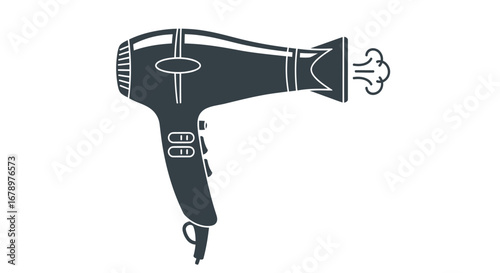 Modern Hair Dryer Vector Illustration for Beauty and Style.