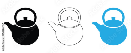 Simple teapot icon set for modern designs,Teapot icon. 
Beverage serving symbol,teapot icon symbol template for graphic and web design collection logo vector illustration