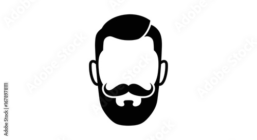 Man with a beard and mustache focused on facial hair.