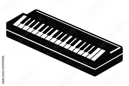 wireless keyboard silhouette vector art icon