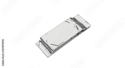Close-up of a Wrapped Rectangular Food Item.