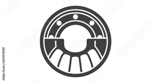 Circular Graphic Design Mechanical Part or Machine Element.