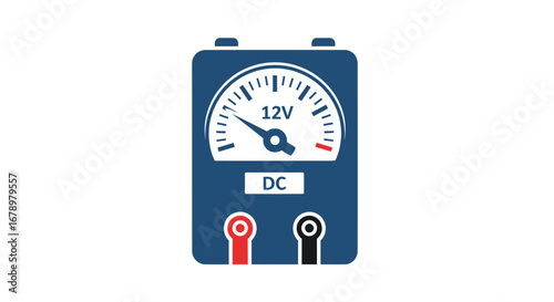 DC Voltmeter Illustration.