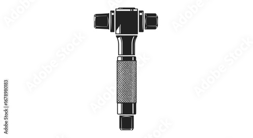 Vintage Double Ended Wrench Illustration.