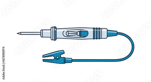 Electrical Testing Device with Probe and Clips.