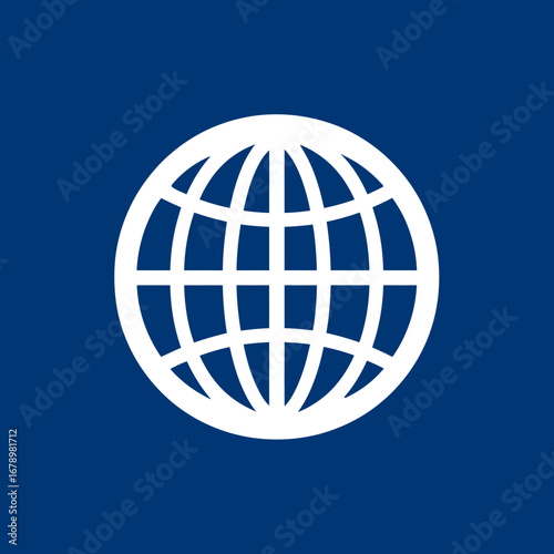 Global Icon A Stylized Globe Illustration for International Connectivity