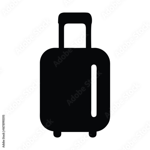 Baggage luggage vacation line icon outline vector