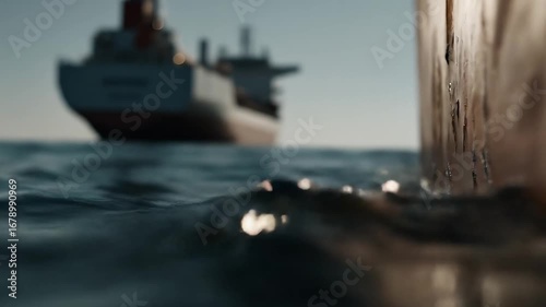 Cargo Ship Passing in Ocean Video | Container Vessel, Maritime Transport & Global Shipping Footage