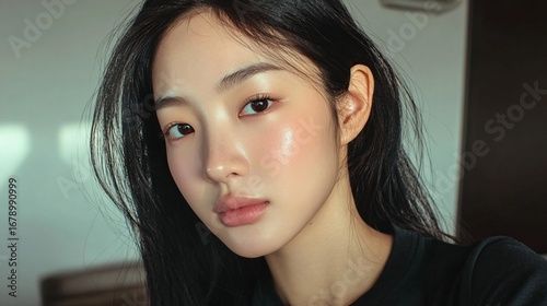 Portrait of a young Korean woman