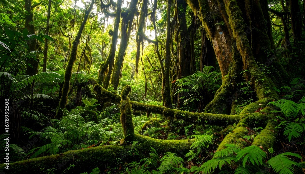 Fototapeta premium Lush rainforest canopy (1)
