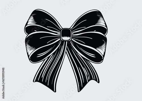 Black Bow icon black gift bow silhouette vector illustration