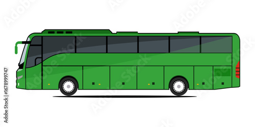 vector design green tour bus transport icon isolated on white background