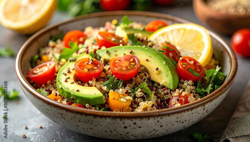 Healthy Quinoa Salad in Bowl