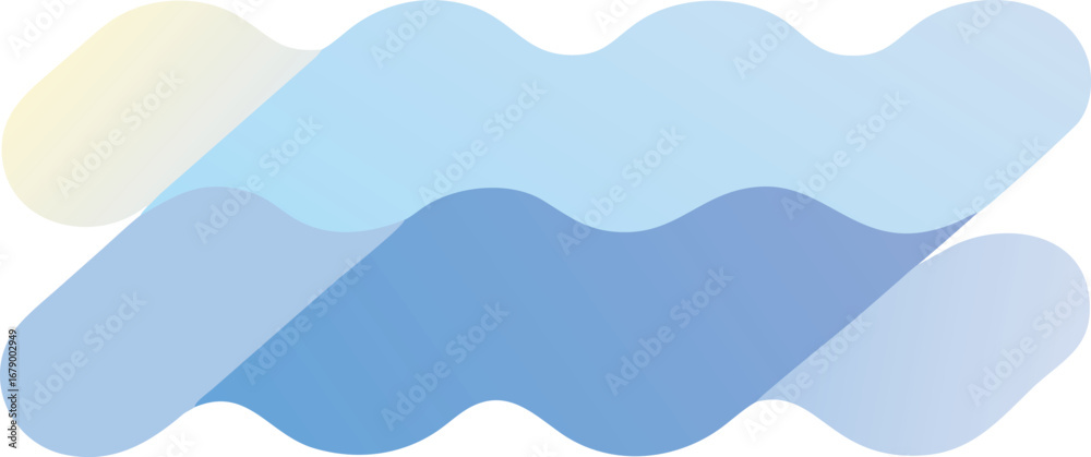 Fototapeta premium Flowing abstract shapes with gradient colors background blue