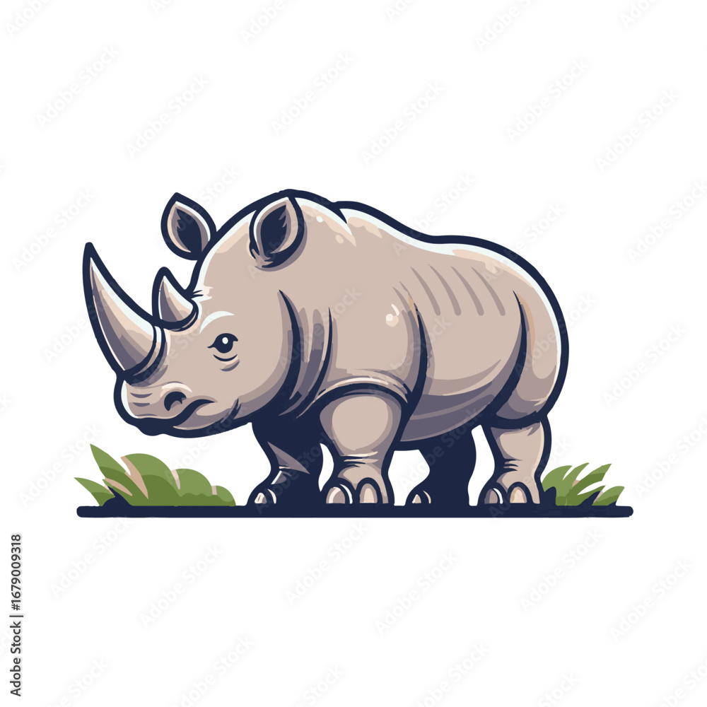 Obraz premium rhino illustration design