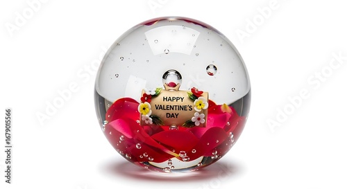 Snow globe gift isolated on white background